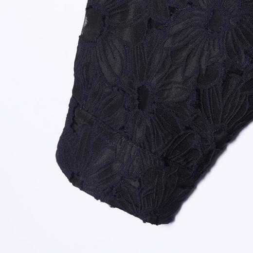 C56210SDSA男士秋冬新款痞帅男装简约植物花卉暗纹拼接翻领长袖衬衫百搭 商品图4