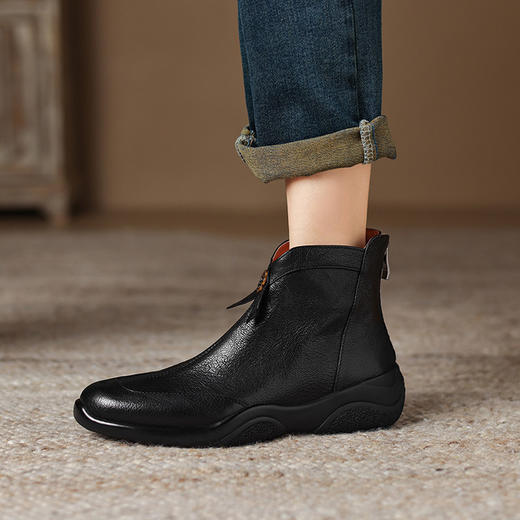 【预售5天】时尚百搭防滑软底舒适女士短靴秋冬季新款加绒保暖时装靴MDY&DAM13751-2 商品图2