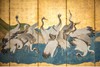 【已售】独角鹿西洋古董 20世纪日本出品「湖畔仙鹤」主题金地纸本设色六曲屏风 商品缩略图3