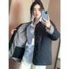 ERD&OS 轻便夹克棉服女V领复古菱型格纹两穿宽松外套 商品缩略图3