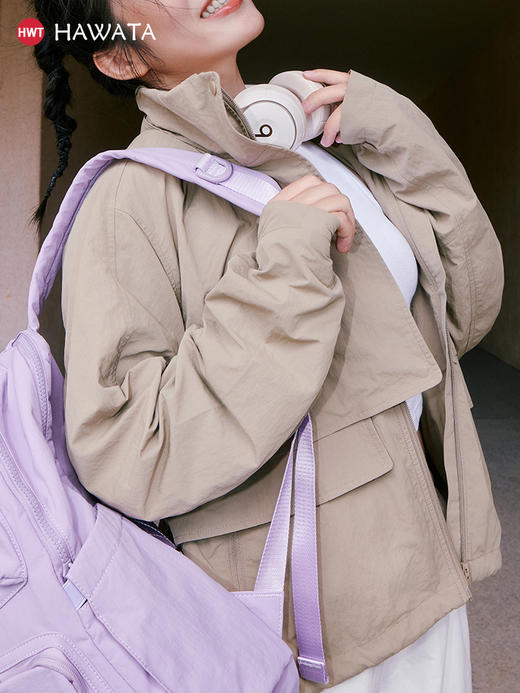 哈瓦塔梭织防风防雨连帽外套透气冲锋衣 H340142 商品图2