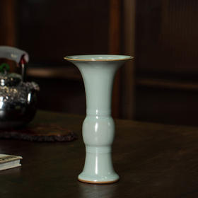 问鼎汝瓷/鼎峰系列/天青辛丑/精工款/花觚尊（小）