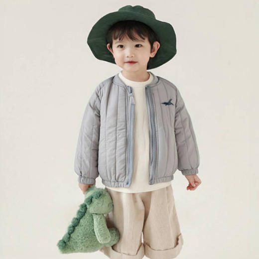 儿童棉服加厚外套加绒棉上衣男女童洋气刺绣棒球服宝宝冬装潮 商品图2