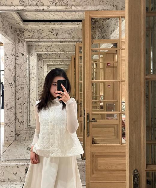 蒙口 2025新品A摆藤格纹棉服马甲 商品图4