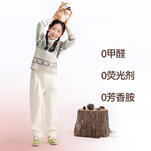 女童圆领长袖针织衫冬季新款安奈儿童装EG544639 商品图2