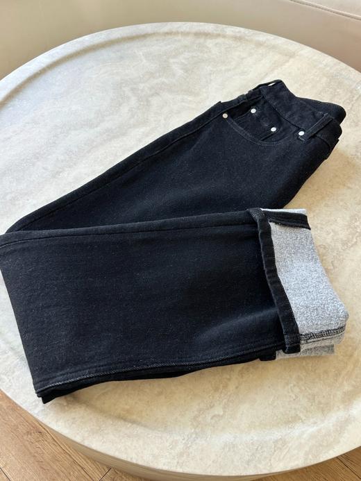 ER*同款秋冬款抓绒棉质弹力翻边直筒牛裤 商品图8