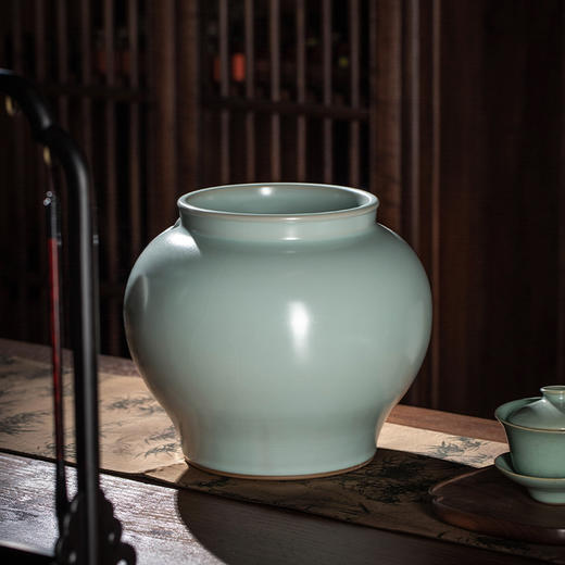 问鼎汝瓷/鼎峰系列/天青辛丑/精工款/纳福瓶 商品图0