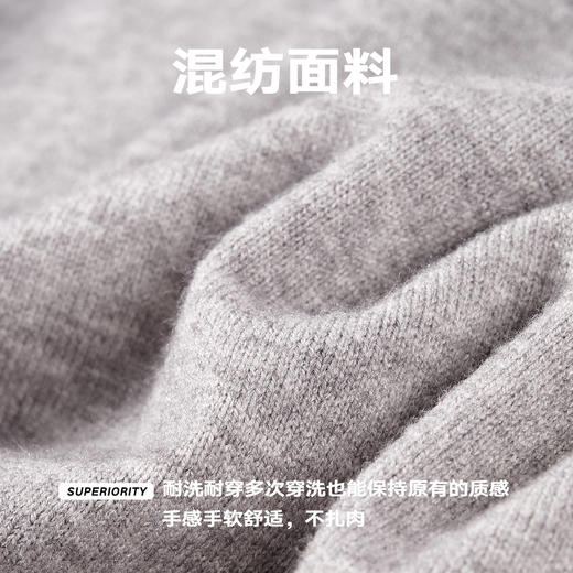 NPC潮牌【青花鹤福】系列撞色假二件圆领针织毛衣百搭慵懒NP59SW02 商品图4