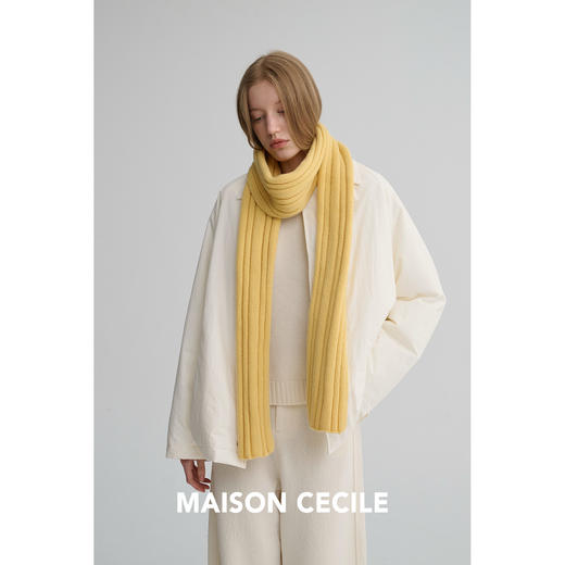 MAISON CECILE 多色|全羊毛厚实肌理感叠搭神器百搭保暖长款围巾 商品图3
