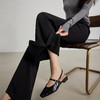 【10/23新品】熙世界通勤职场黑色喇叭裤女2025秋季新款高腰休闲西装裤微喇裤子 商品缩略图3