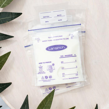 兰思诺（LANSINOH）储奶袋母乳储存袋冷藏保鲜存奶袋120ml一次性母乳袋50片 商品图0