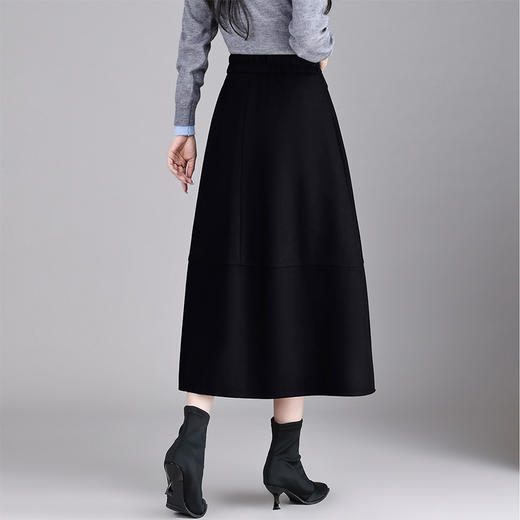 QYM 66921-Y毛呢半身裙厚款高腰A字裙 商品图2