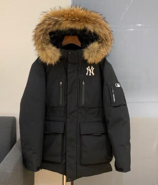 优选丨MLB毛领二代中长款鹅绒服毛领工装连帽（爆单预售3-5天） 商品图1