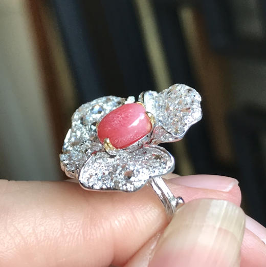 火烈鸟粉色海螺珠戒指〔1.95ct〕 商品图1