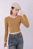 33BAJ150426#撞色领毛织小衫 商品缩略图2