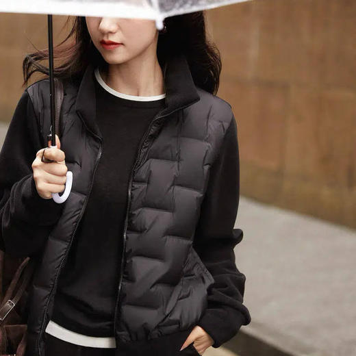 预售3-5天发货 90%鸭绒填充  轻羽绒拼接摇粒绒外套  A-5454 商品图4