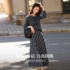 【10/23新品】熙世界氛围感灰色丝巾T恤格纹半身裙套装女秋季松弛感穿搭一整套 商品缩略图1