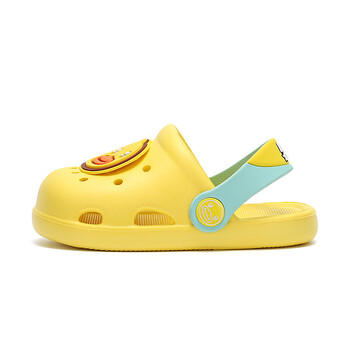 B.Duck小黄鸭童鞋儿童拖鞋男女童耐磨家居鞋洞洞鞋5302嫩黄28 商品图2