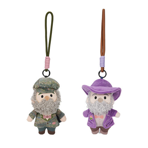 物兮物 致敬大师系列 莫奈毛绒公仔挂件-绿色 莫奈可脱卸娃衣毛绒挂件-紫色 商品图4