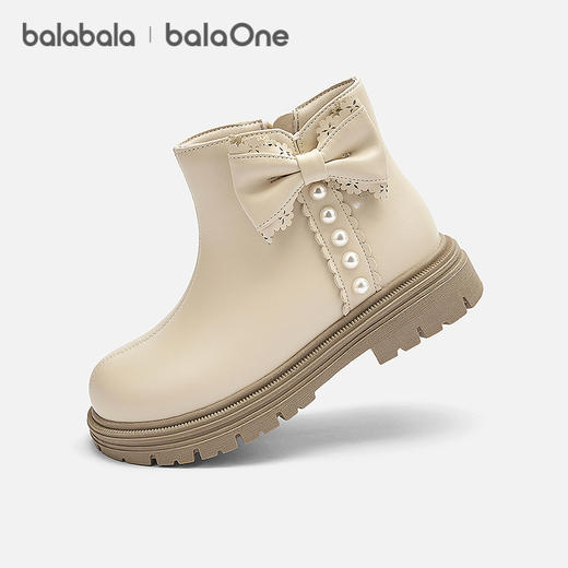 【balaOne】巴拉巴拉童鞋儿童靴子女童马丁靴春秋2025新公主短靴 商品图0