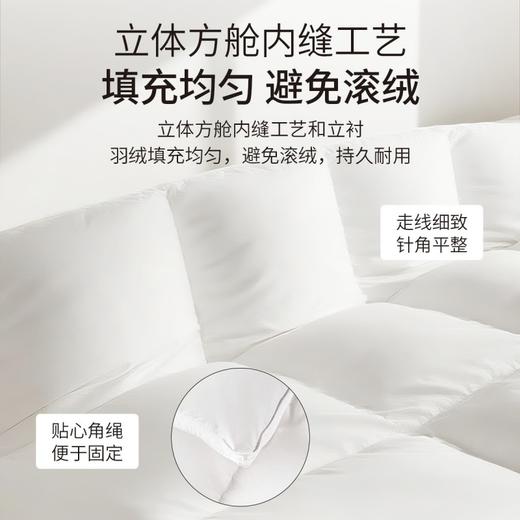 笙观相沐鹅绒被 95%绒子含量 大朵白鹅绒填充 高蓬饱满 轻盈保暖 商品图4