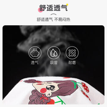 浪莎（LangSha）儿童内裤女童平角A类棉质中大童女孩短裤 樱桃公主6条装 160 商品图4