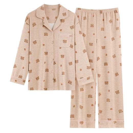 雀说 女士加厚羊毛绒睡衣秋冬款长袖可外穿德绒家居服 商品图4