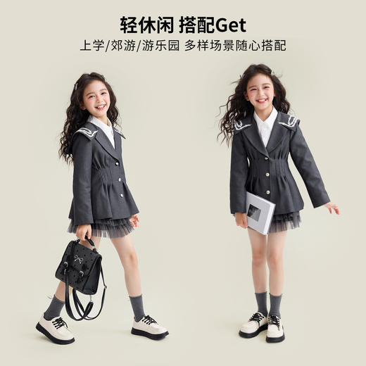 珠绣海军领外套 商品图2