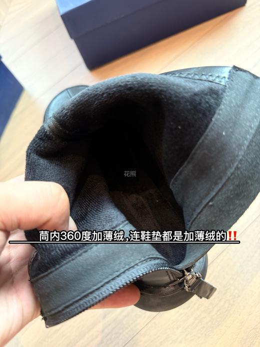 【品牌撤柜 经典女士加绒时尚短靴】进口手抓纹牛皮，鞋身全部使用进口软牛皮 防滑耐磨橡胶大底 后拉链方便穿脱 冬季绒里高保暖 法式方圆头设计，优雅的气质提升个人魅力! 商品图7