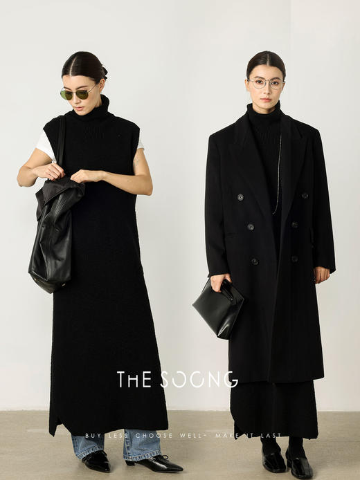 THESOONG|"静谧美学"肌理感秋冬无袖针织中长款连衣裙女HBMY7764 商品图4