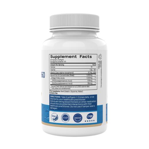 UGN 升级960高纯rTG鱼油软胶囊，rTG结构，金标，IFOS批次认证（120粒/瓶）减塑无瓶口外塑膜 商品图2