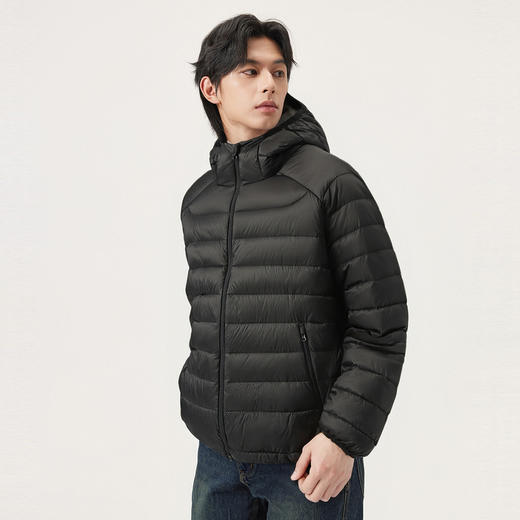 gxg.jeans男装 多色轻薄款打底基础短款连帽排骨羽绒服男25冬热卖 商品图2