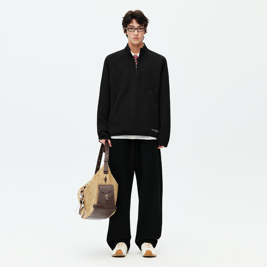 NPC潮牌立体剪裁半开襟拉链卫衣长袖宽松男秋季上新NP58ST25 商品图1