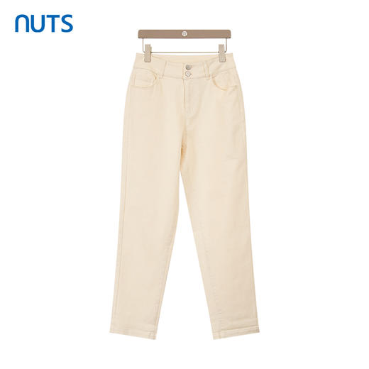 NUTS商场同款春秋季米色气质百搭高腰直筒休闲牛仔裤女4311107A1 商品图0