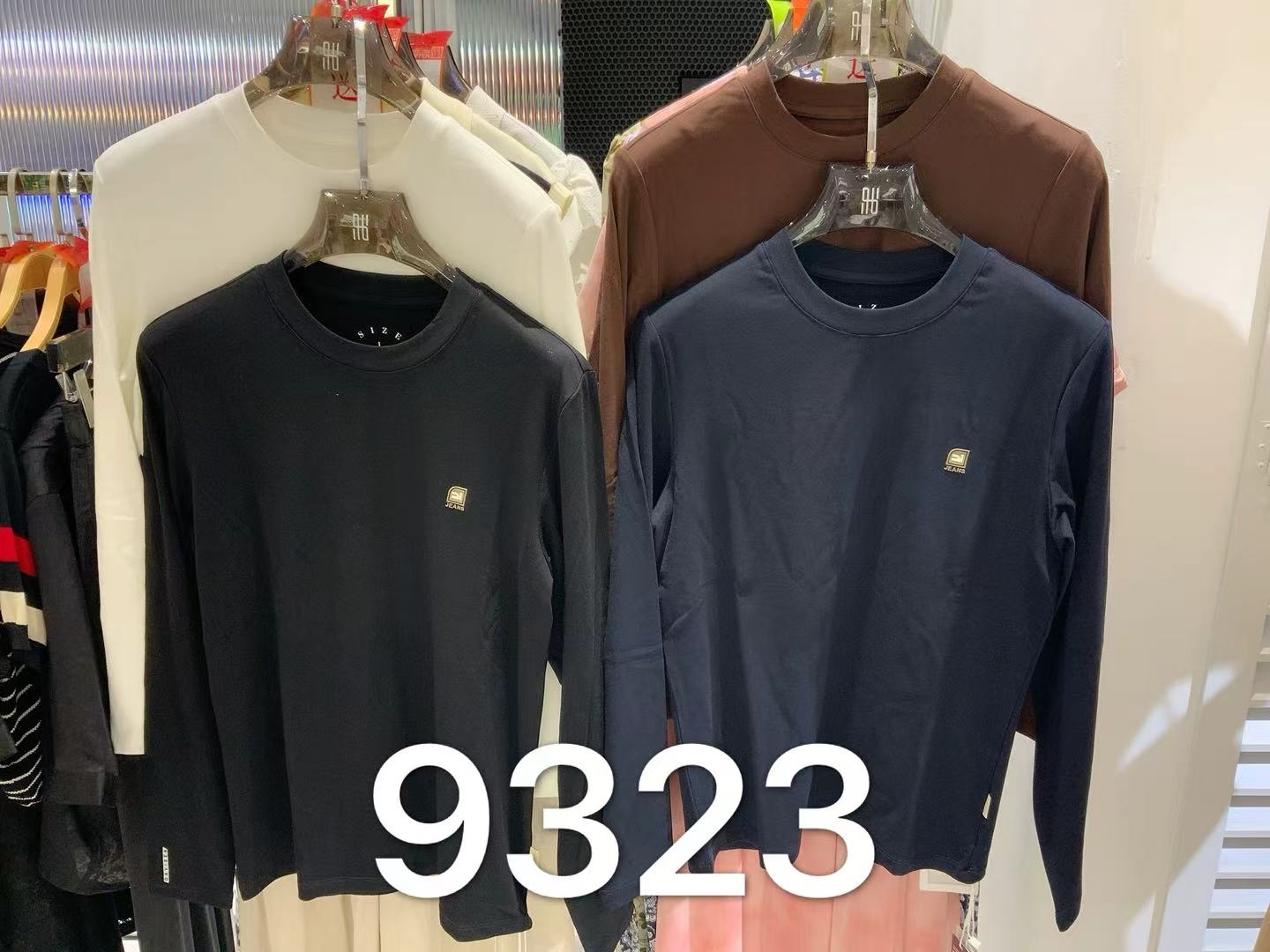 男装25秋冬新品圆领长袖T恤2214-D9323