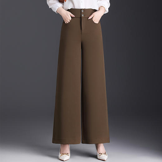 高腰阔腿裤春秋款宽松垂感直筒裤休闲西装裤长裤QYM9970 商品图0