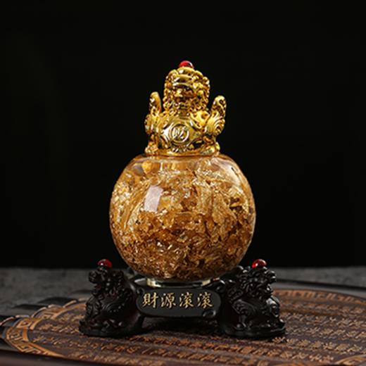 灵机2026年马年新款金箔貔貅金蟾开运球招财摆件 商品图3