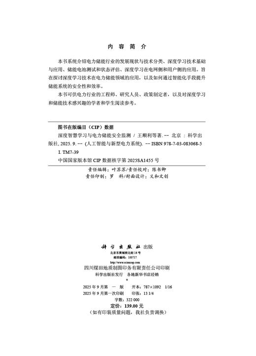 深度智慧学习与电力储能安全监测 商品图2