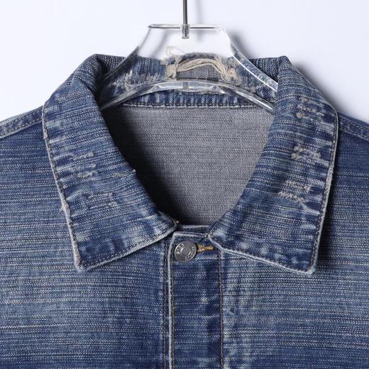 SDSA男士秋冬新款痞帅男装美式设计感口袋磨破翻领牛仔夹克外套 商品图1