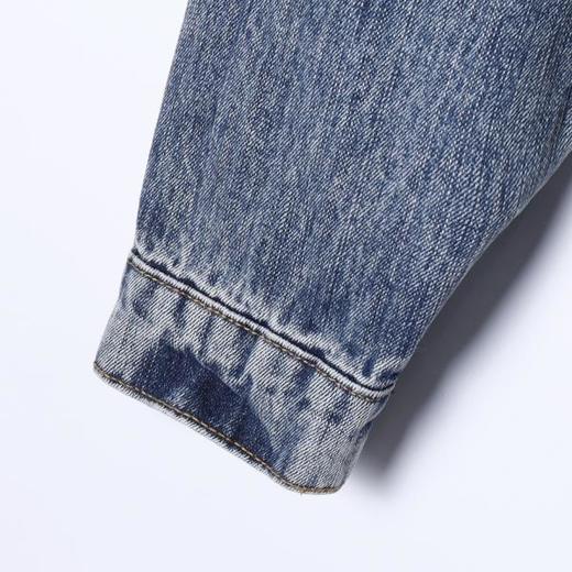 25139SDSA男士秋冬新款痞帅男装潮牌磨白磨破纽扣连帽牛仔夹克百搭时尚 商品图3