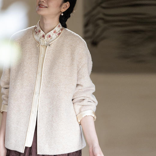 牧衣游原创羊毛混纺羊羔毛毛呢外套 福利款 锦瑟云集不支持会员折 商品图0