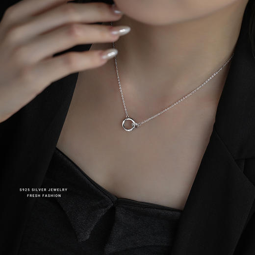 【回环热恋】S999纯银莫比乌斯情侣项链【YXS-A464A】 商品图3