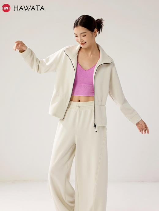 哈瓦塔两穿砂洗高腰显高显瘦休闲套装 H350153 商品图4