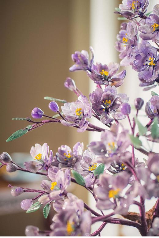 【已售】独角鹿西洋古董 20世纪中国创汇时期出品宝相花纹景泰蓝盆装饰「碧桃花开」珍宝像生盆景一对 商品图4