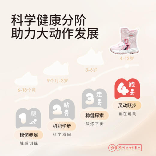 牧童女童雪地靴冬季小女孩儿童加绒加厚加棉靴哈尔滨冰爪防滑靴子 商品图4