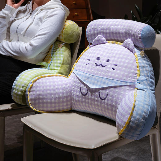 自然醒方巾喵格子拥抱式腰靠QYL 商品图10