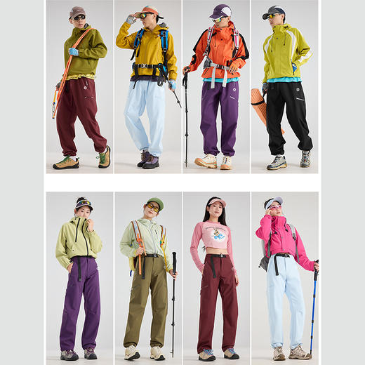 积能秋冬三合一男女可拆卸软壳裤防风防水运动裤户外保暖冲锋裤 商品图4