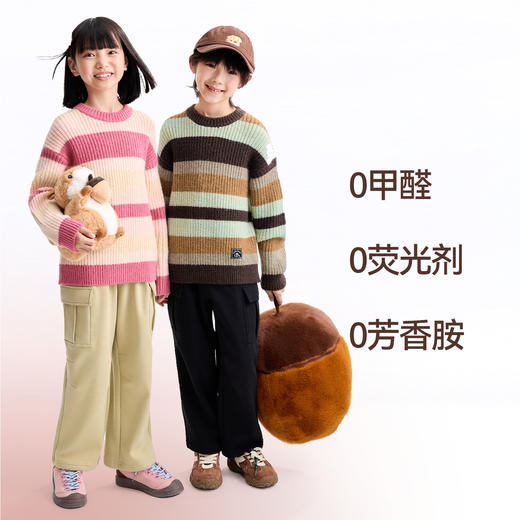 男女童圆领长袖针织衫冬季新款安奈儿童装EM544663 商品图2