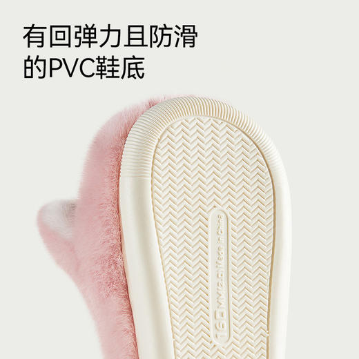 幸福玛丽儿童猫咪棉拖鞋25WINRC-611粉色/卡其色170#-210# 商品图3