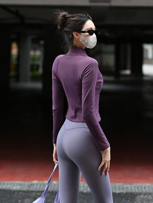 Beemen秋冬磨绒加厚瑜伽外套女 立领防风锁温 3D 修身剪裁藏肉显腰线  健身跑步穿 显瘦不臃肿 商品图1